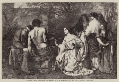 Dalila pidiendo perdón a Sansón de Frederick Richard Pickersgill